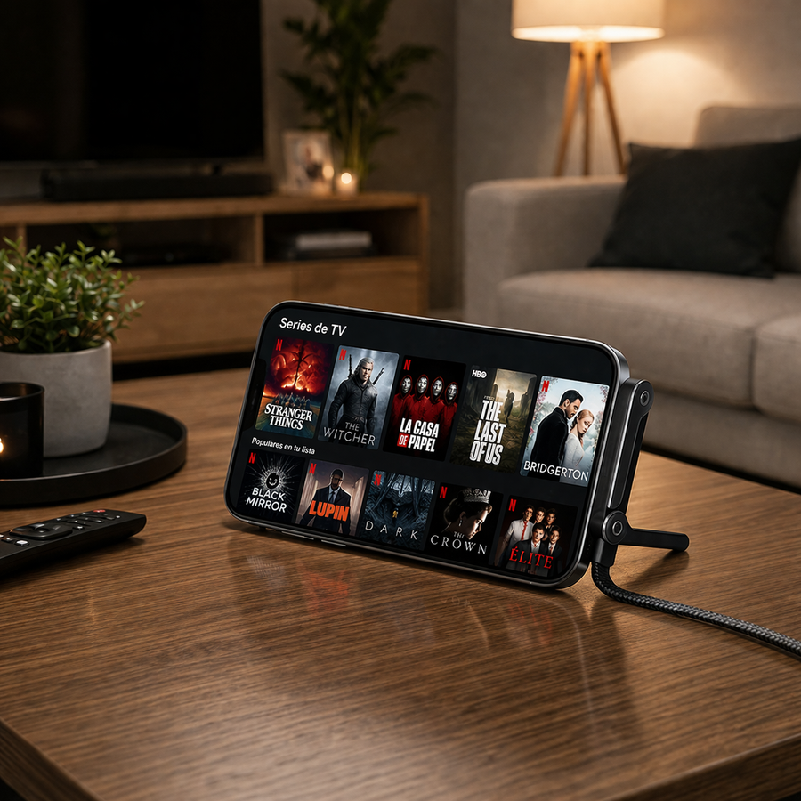 También perfecto para ver series con manos libres