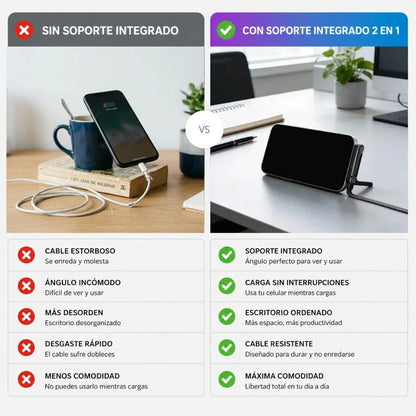 Cable plegable de carga rápida Plus de Beclee, con tecnología moderna y diseño compacto para carga eficiente y portátil.